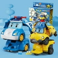 thumbnail image 3 of POLI Transforming Robot Toy Set – 4-Pack Rescue Vehicles (Poli, Roy, Amber, Helly) for Kids ([Large] Amba Deformation), 3 of 7