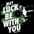 thumbnail image 2 of Boy's Star Wars X-Wing Starfighter St. Patrick's Day May Luck Be With You Pull Over Hoodie Black X Large, 2 of 4