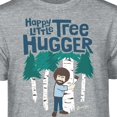 thumbnail image 2 of Teelocity Bob Ross Happy Little Tree Hugger Athletic Heather Short Sleeve Graphic Tee, 2 of 4