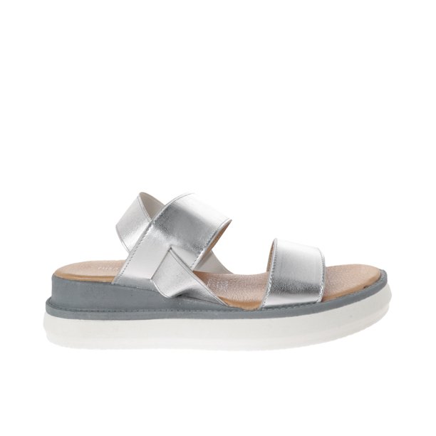 Sandalias Ariana color plata con cintas ajustables y suela confort 26.0 Dorothy Gaynor Sandalias Ariana color plata con cintas ajustables y suela confort 26.0