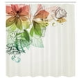 thumbnail image 3 of Ambesonne Flowers Shower Curtain, Buds Leaf Themed Print Art, 69"Wx70"L, Green Multicolor, 3 of 5