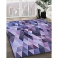 thumbnail image 2 of Ahgly Company Indoor Round Patterned Deep Periwinkle Purple Area Rugs, 7' Round, 2 of 6