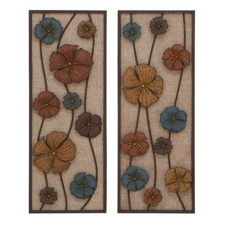 Woodland Import 54317 Metal Wall Panel in Urbane Finesse - Set of 2
