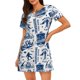 thumbnail image 1 of Easygdp Skiing Enthusiast Camisón de manga corta para mujer, informal, estampado, 1 of 6