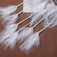 thumbnail image 3 of Atrapasueños de plumas montado en la pared Tejido a mano Lindo atrapasueños de plumas Manualidades Decoración de habitación Regalo de cumpleaños Blanco, 3 of 5