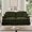 Green, variant on Elegant Mid Century Oversized Two Seater Sofa with Flared Arms Removable Ruffles and Spindle Legs Comfy Chenille Love Seat Couch for Living Room Blue