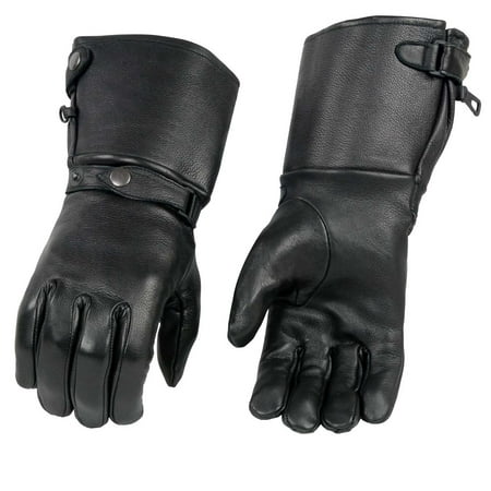 

Xelement XG37502D Men s Black USA Deerskin Leather Gauntlet Gloves Medium