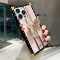 thumbnail image 4 of Fashion Retro Style Electroplating Rhinestones Phone Case For iPhone 16 Pro Max 15 Plus 14 13 12/12pro 11promax Creative Butterfly Bracket Protective shell, 4 of 9