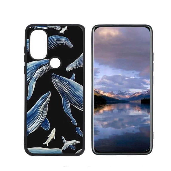 Compatible with Moto G Power 2022 Phone Case, Whales-0-3 Case Men Women, Flexible Silicone Shockproof Case for Moto G Power 2022