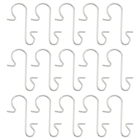 

100pcs Small S Shape Hook Christmas Decorations Hanging Pothook Silver S Hook Supplies