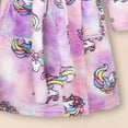 thumbnail image 6 of Linfrsh Boys Girls Robes Kids Toddler Flannel Hooded Bathrobe Pajamas Sleepwear(Purple,9-10 Years), 6 of 7