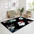 thumbnail image 4 of GZHJMY Soft Foam Nursery Area Rugs Wide Vintage Floral Red White Tulips Leaf Non Slip Play Mats for Kids Boys Girls Playing Room Living Room72x48 inch Carpet Runner, 4 of 6