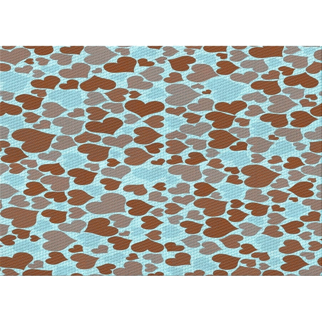 Ahgly Company Tapis d'Intérieur Lavables en Machine, Rectangle Rouge Châtaignier de Transition, 3' x 5'