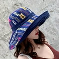thumbnail image 3 of Meidiya Bucket Hats for Women Fisherman Hat Bohemian Color Patchwork Double-Sided Cotton Large Brim Women Sun Shade Sunblock Cap Outdoor Travel Beach Visor Cap, 3 of 6