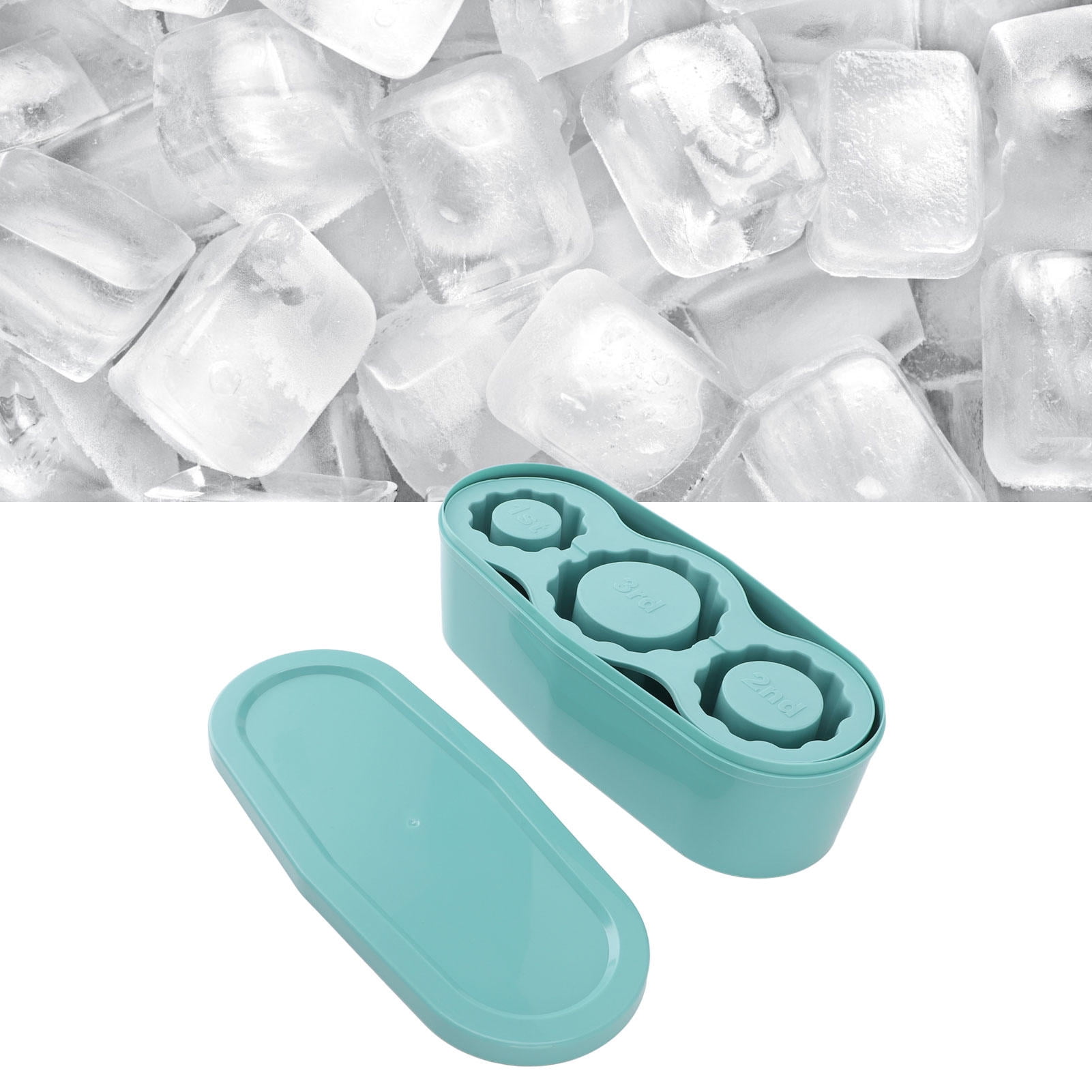 Suodoka Large Capacity Silicone Cylinder Ice Cube Tray – Easy Release, Food‑Grade, Dishwasher Safe, 4.72"×11.02"