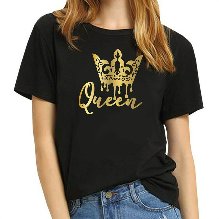 His and hers crown matching shirts for couples