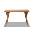 thumbnail image 2 of Baxton Studio Sahar Table à Manger Transitionnelle Moderne Mi-Siècle en Bois Fini Noyer Brun, 2 of 5