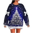 thumbnail image 2 of ‌FDGIU Christmas Sweatshirt for Women 2025 – Merry Holiday Pullover, Cozy Long Sleeve Loose Fit Top‌, 2 of 5