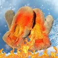 thumbnail image 6 of AuroraX Khaki Fleece Winter Gloves Women Plush Warm Soft Mittens Faux Rabbit Fur Glove for Women, 6 of 6