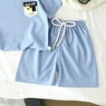 thumbnail image 4 of Akiihool Summer Sets Newborn Boys 2 Piece Toddler Baby Boy Clothes Short Sleeve Top Shorts Cute Summer Outfit Set (Blue,18-24 Months), 4 of 5