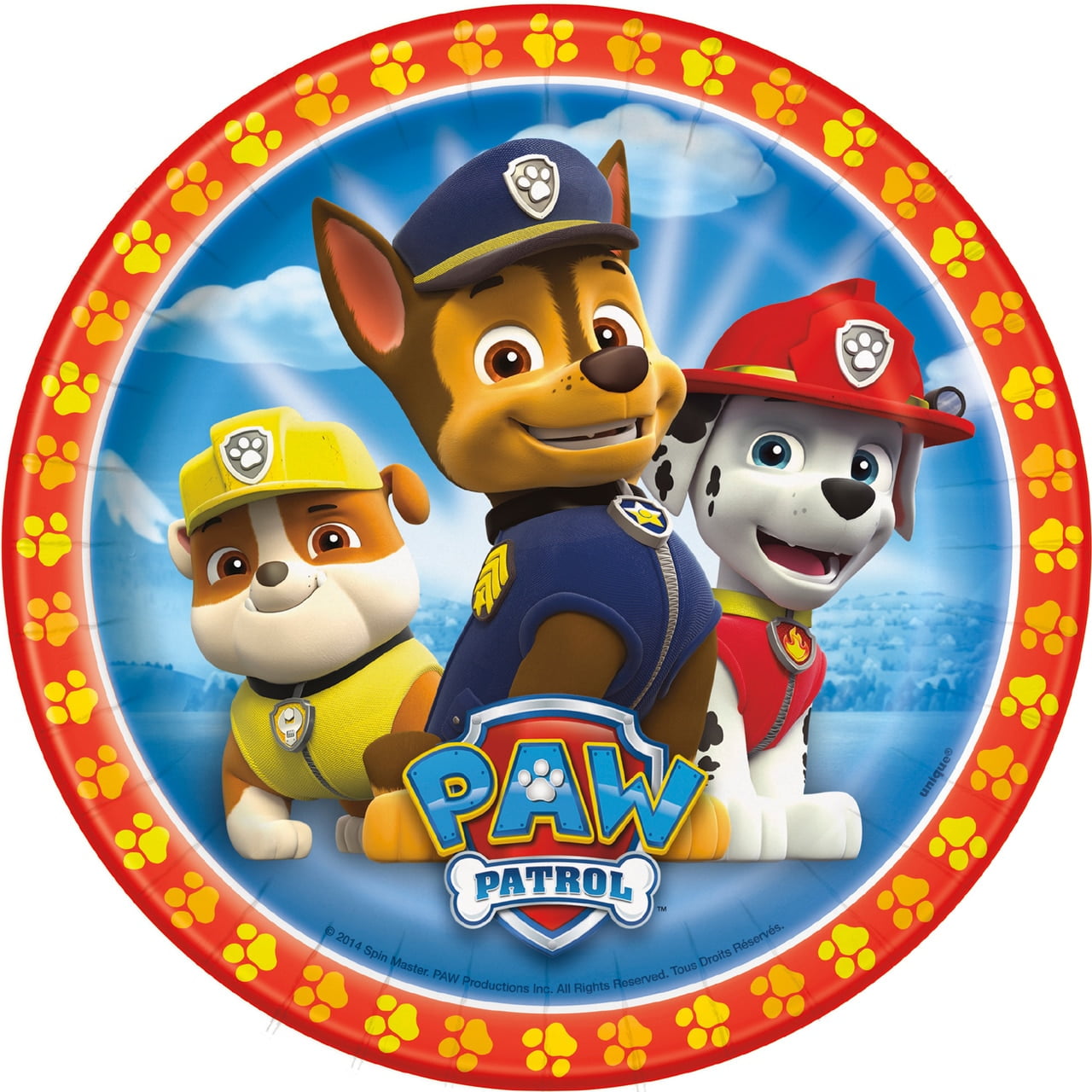 paw patrol plates