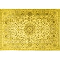 thumbnail image 1 of Ahgly Company Indoor Rectangle Medallion Yellow Traditional Area Rugs, 6' x 9', 1 of 4
