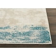 thumbnail image 4 of Nourison Maxell Abstract Ivory/Teal 2'2" x 7'6" Area Rug, (2x8), 4 of 6