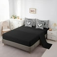 thumbnail image 5 of Feelyou Bowknot Letter A Twin Bedding Sets 7-Piece for Child, Leopard Cheetah Print Bedding Comforter Set, Modern Fashion Style Reversible Sheet Sets, Microfiber Bedroom Decor, 5 of 8