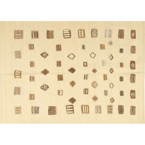 Ahgly Company Machine Washable Indoor Rectangle Contemporary Sun Yellow Area Rugs, 4' x 6'