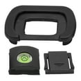 thumbnail image 2 of Camera Eye Cup Cold Shoe Cover Level Sets, Plastic + Rubber Camera Viewfinder Eye Cup And Cold Shoe Cover Set Wear Resistant  For K5II For K5IIS For K30, 2 of 8