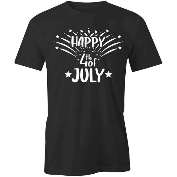 Happy 4th Of July T-Shirt | Fun Holiday Black Tee Gift