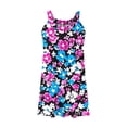 thumbnail image 4 of SELONE Womens Dresses Casual Crew Neck Sleeveless Midi Dresses Wide Strap House Dress Summer Floral Sundress Pink L, 4 of 5