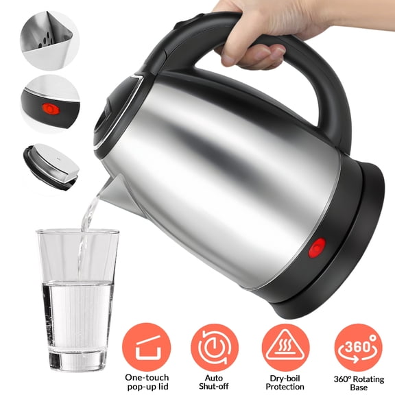 MDHAND 2.0L Electric Kettle, Tea & Water Kettle, Auto Shut-Off, Stainless Steel, for Home Kitchen
