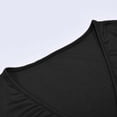 thumbnail image 5 of Women's Solid Color V Neck Asymmetrical Three Button Sexy Slim Fit Long Sleeve Top, 5 of 5