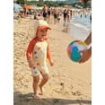 thumbnail image 4 of BemeyourBBs Newborn Baby Boy Girl One Piece Swimsuit With Sun Hat Infant Bathing Suit Rash Guard Sea Animal Octopus Print Long Sleeve Zipper Swimwear Summer Beachwear, 4 of 9