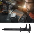 thumbnail image 2 of DIY 150mm Vernier Caliper Plastic Mini Multi Function Ruler Plastic Vernier Caliper; 150mm Dial Gauge Dual Scale Accurate Measuring Tool Woodworking Model Black, 2 of 9