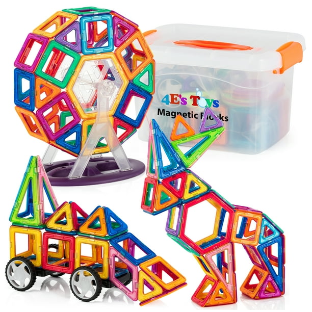 4E's Toys Blocks Building Set for Kids, 3D Tiles