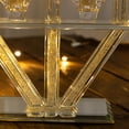 thumbnail image 2 of BalsaCircle 12" Clear Candelabra Candle Holder with Crystal Filler Centerpiece Glass Wedding Decorations, 2 of 8