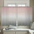 thumbnail image 4 of Ombre, Semi Sheer Curtains 54 Inch Length 2 Panels Set, Gradient Pink and Grey Sheer Kitchen Curtain Privacy Voile Window Curtain for Living Room Bedroom Rod Pocket Drapes, 4 of 7