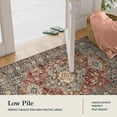 thumbnail image 2 of Alfombra Lahome Oriental, redonda, lavable, 120 cm, color rojo ladrillo, 2 of 7