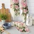 thumbnail image 2 of Kitchen for Utensils Towel Cleaning Household Tableware Cloth Dish Towel Hand Kitchen Microfiber Vintage Rose Flower Pink, 2 of 7