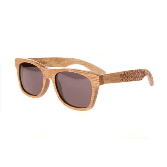 New Premium Wooden Polarized Honey Willow Sunglasses 54mm with Grey Lenses