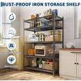 thumbnail image 4 of 5-Tier Heavy Duty Garage Shelving Unit 48 In Wx24 In Dx72 In H 2200 lbs Adjustable Metal Storage Rack Boltless Steel Shelves for Home and Warehouse, 4 of 8