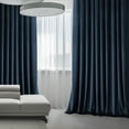 thumbnail image 4 of Half Price Drapes Eternal Blue Extra Wide Heritage Plush Velvet Room Darkening Curtains (1 Panel), 100W X 120L, 4 of 10