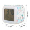 thumbnail image 4 of Cinnamoroll Digital Alarm Thermometer Night Glow Cube 7 Color Clock LED Changing LCD Display Suitable for Bedroom Children, 4 of 5