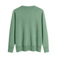 thumbnail image 3 of Sweaters for Women Lightweight Knit Pullover Tops Long Sleeve Shirts Crewneck Fashion Clothing Fall Outfits 2025 Mint Green L, 3 of 4