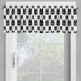 thumbnail image 2 of Ambesonne Kitty Window Valance, Monochrome Style Kitten Heads, 42" x 12", Charcoal Grey and White, 2 of 5