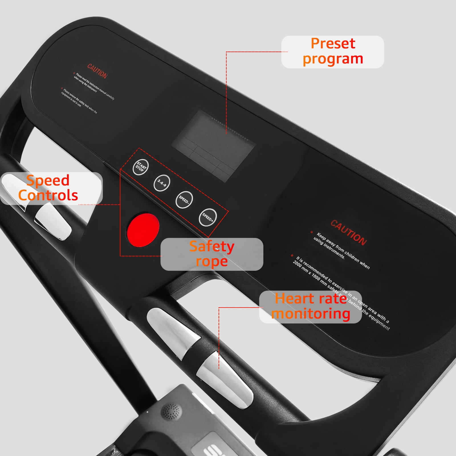 EVGTTI Treadmill with Handles, Portable Small Treadmills for Home and Office, 3.0HP Folding Walking Pad with 330 lbs Capacity