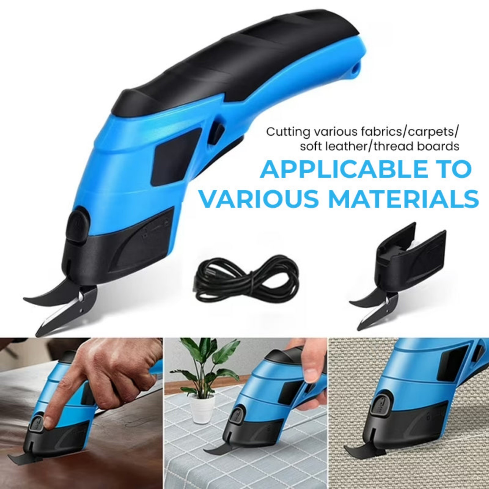 Meiiso Electric Scissors Cordless Fabric Cutter Usb Rechargeable