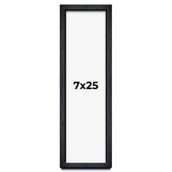 7x25 Shadow Box Frame Black | 1 Inches Deep Real Wood Farmhouse Shadowbox Display Frame | UV